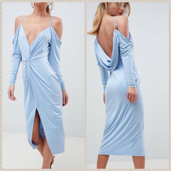ASOS Dresses & Skirts - 1 left! NWT ASOS cold shoulder kimono drape dress